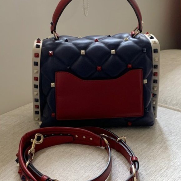 Valentino Medium Candy stud Red Blue White Leather - Picture 2 of 7